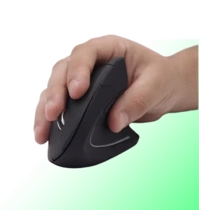 Mouse sem fio ergonômico, Vertical, 1600DPI, Preto, MWE600