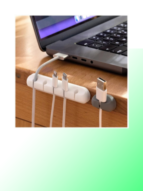 Clipe De Mesa Organizador De Cabos Para Gerenciamento De Cabos - Imagem 2